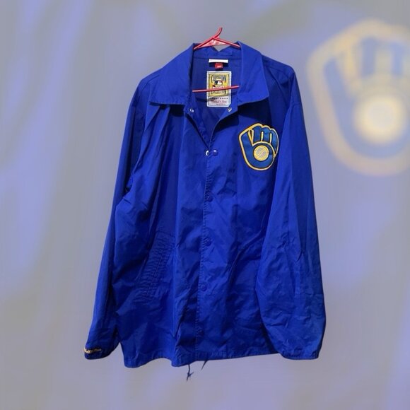 Milwaukee Brewers Mitchell & Ness Cooperstown Collection Baseball Jacket 3XL - Picture 3 of 12